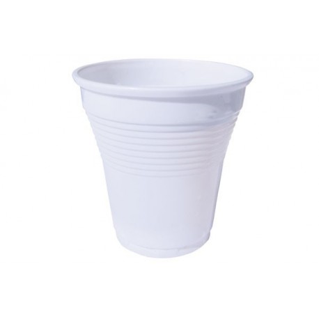 VASOS DE PLASTICO BLANCOS