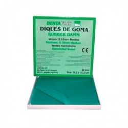 DIQUE GOMA VERDE MENTOL. DENTAFLUX