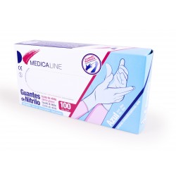 GUANTES NITRILO AZULES SIN POLVO MEDICALINE