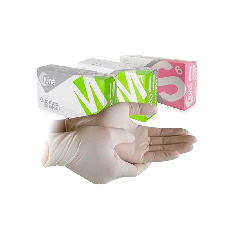 GUANTES LATEX POLVO LUNA Moldental