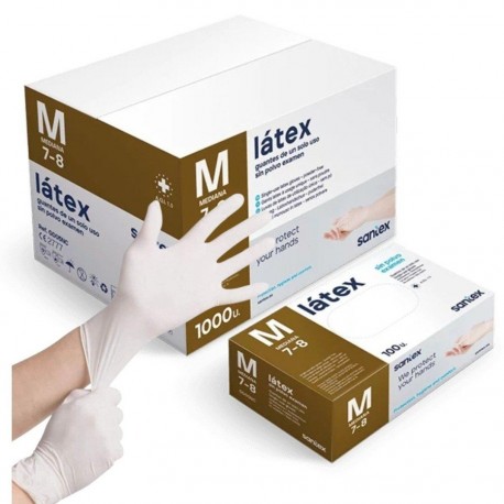 GUANTES LATEX SIN POLVO SANTEX